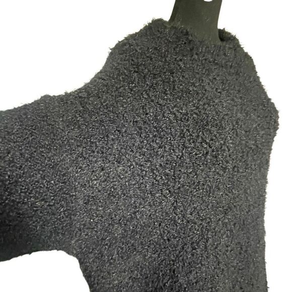 H&M Divided Black Boucle Teddy Bear High Neck Pullover - N0479 - Picture 2 of 7